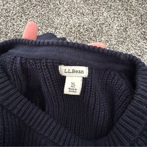 Navy Cotton Knit Sweater